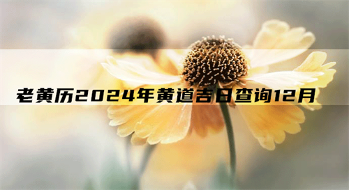 老黄历2024年黄道吉日查询12月 黄历2024年12月黄道吉日查询
